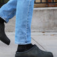 Black Merino Wool Blend Socks